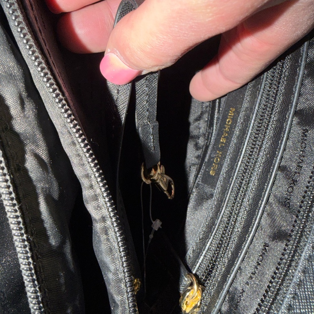 Michael Kors Black Tote with Gold Charm - Picture 7 of 12